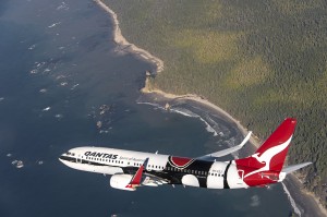 Quantas Airlines air to air beauty shots