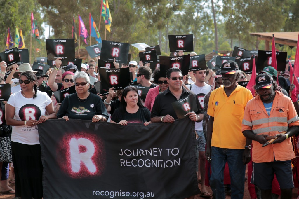 Journey to Recognnition walk in and welcomed by Arnhem Land clans.